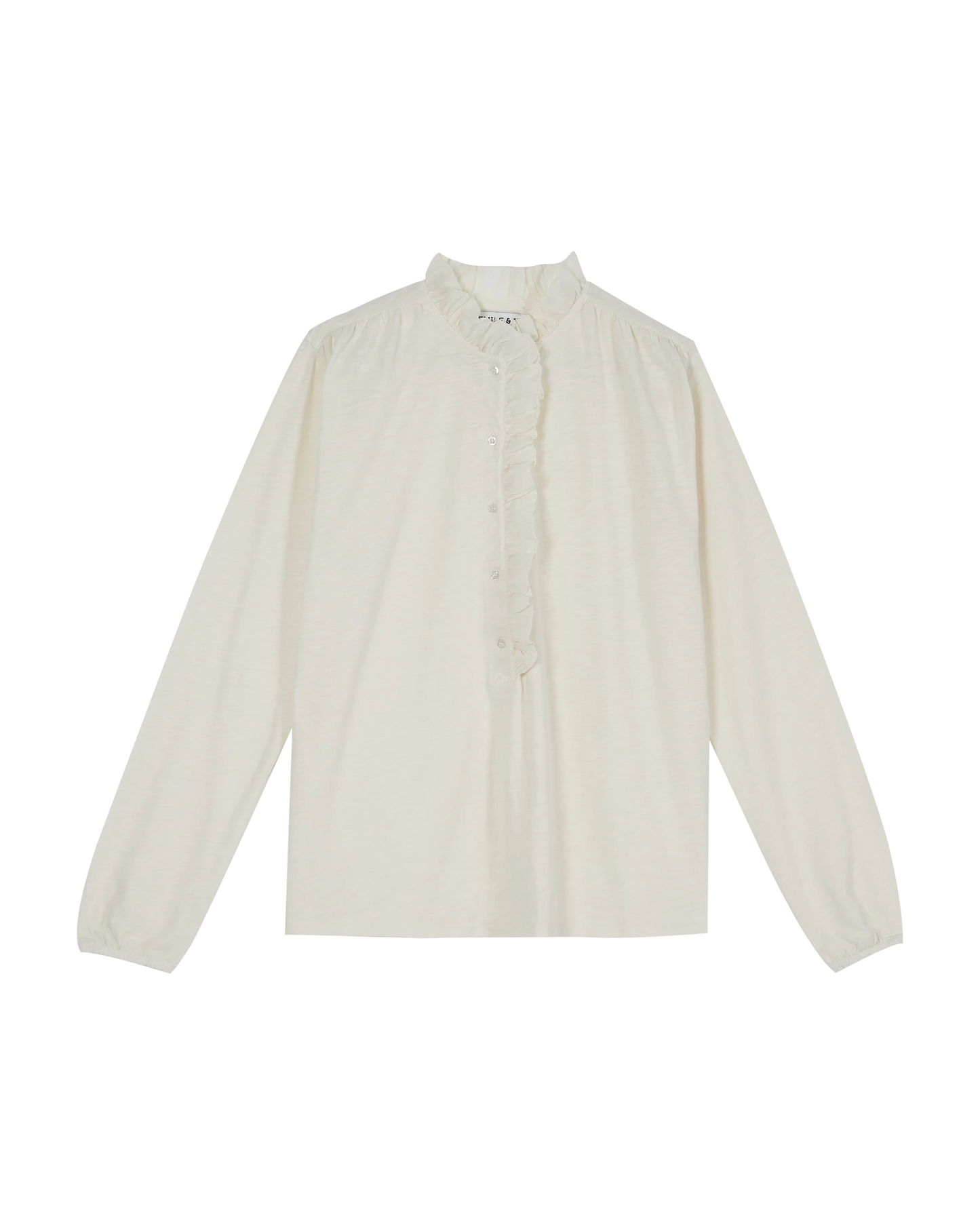 Tee-shirt coton flammé bio porcelaine