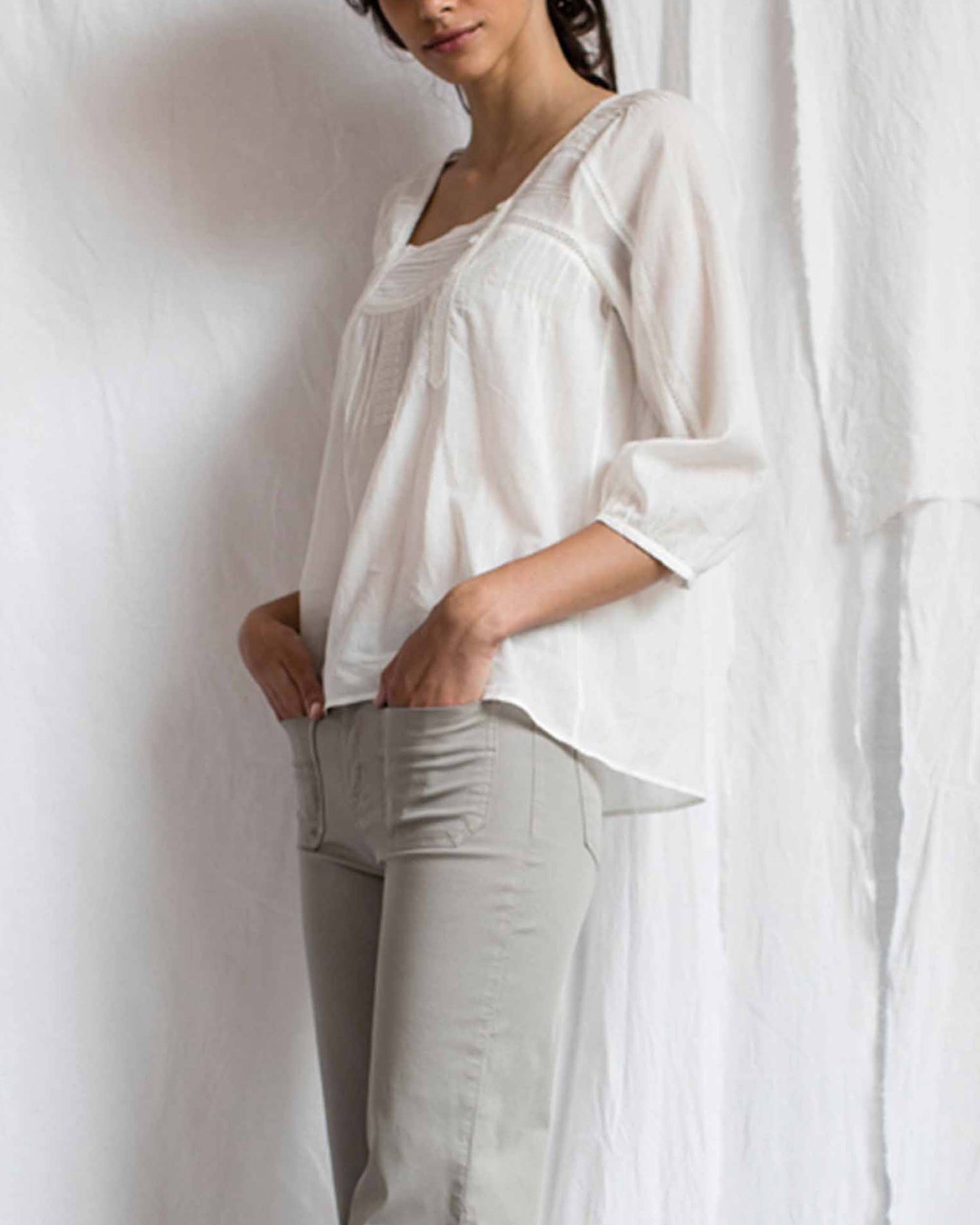 Blouse vintage écru