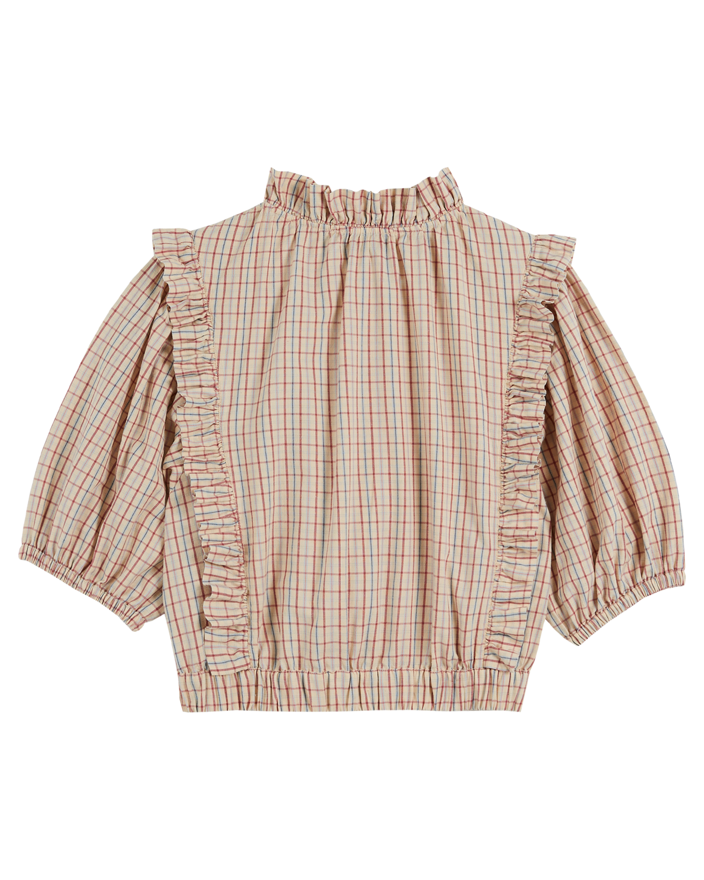 Blouse carreaux vanille