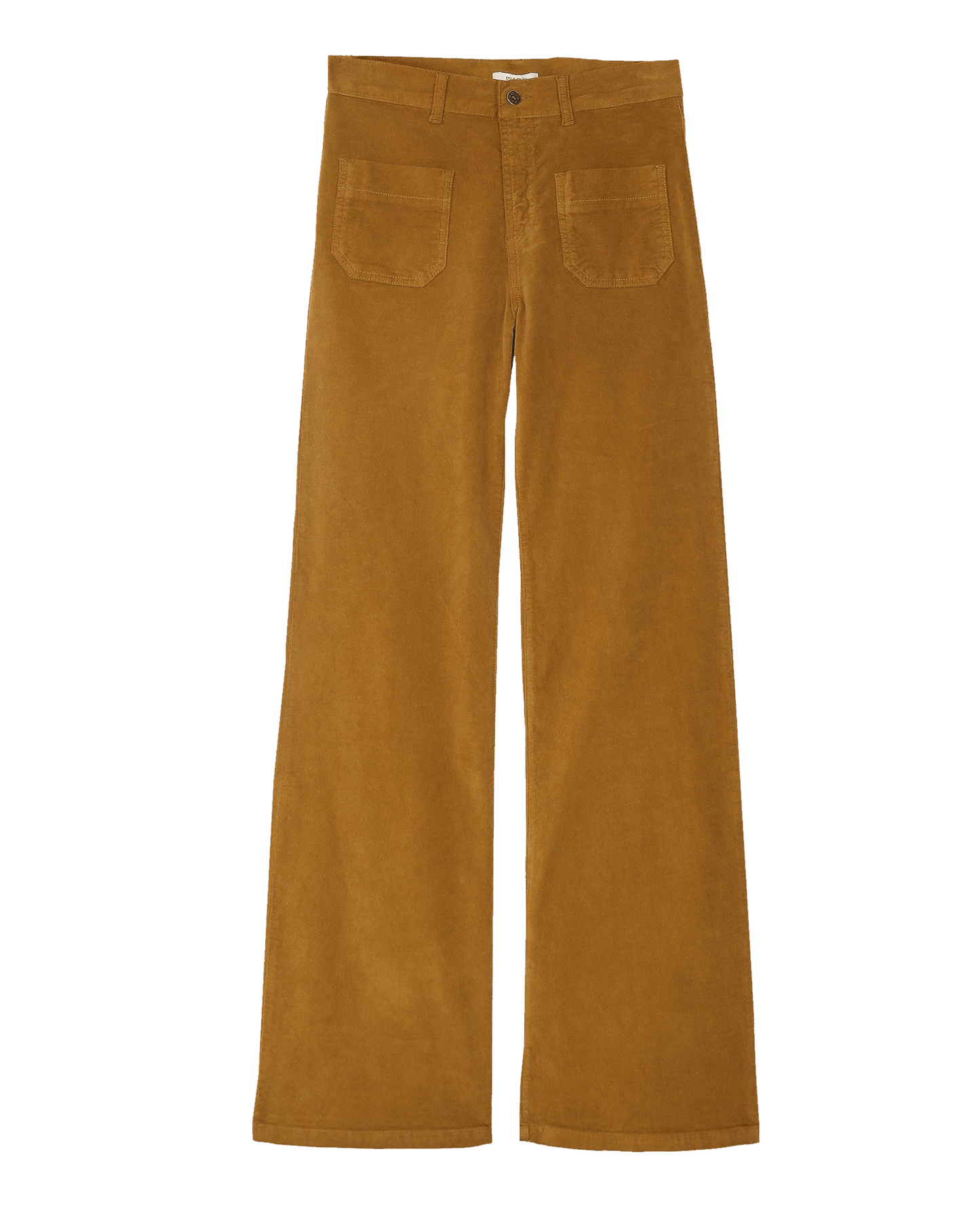 Pantalon velours flare écorce