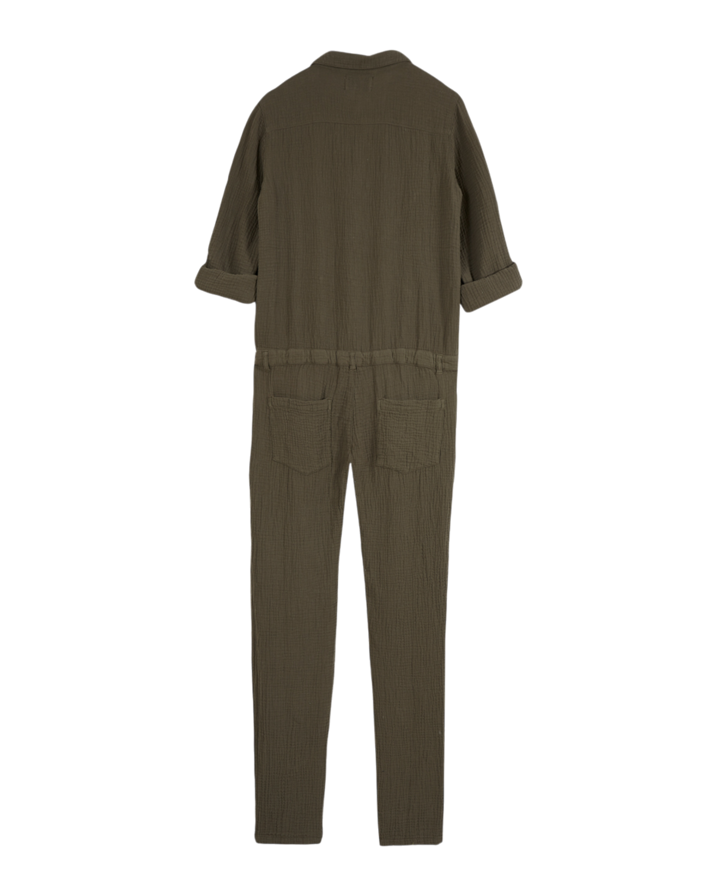 Combinaison double gaze de coton kaki