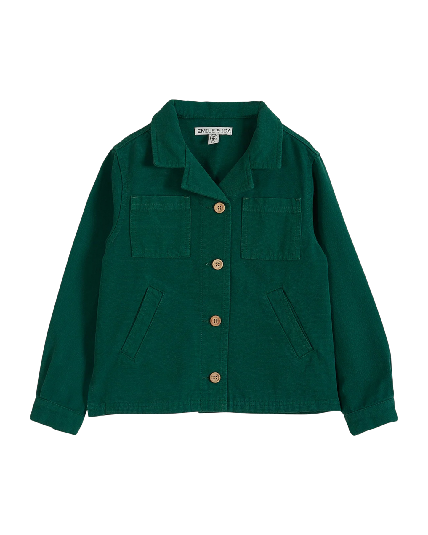 Veste toile de coton verte