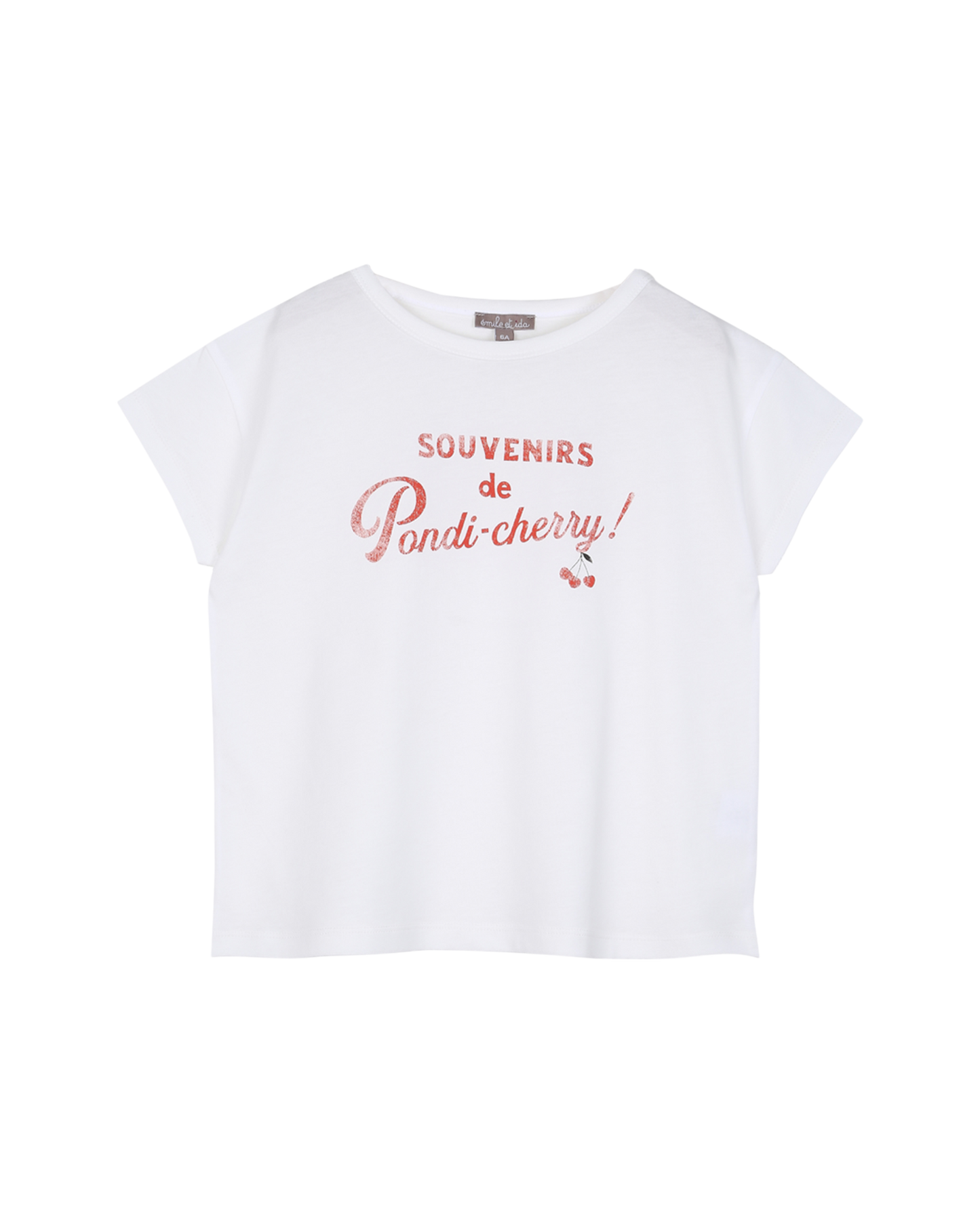 T-shirt souvenirs de pondi-cherry écru