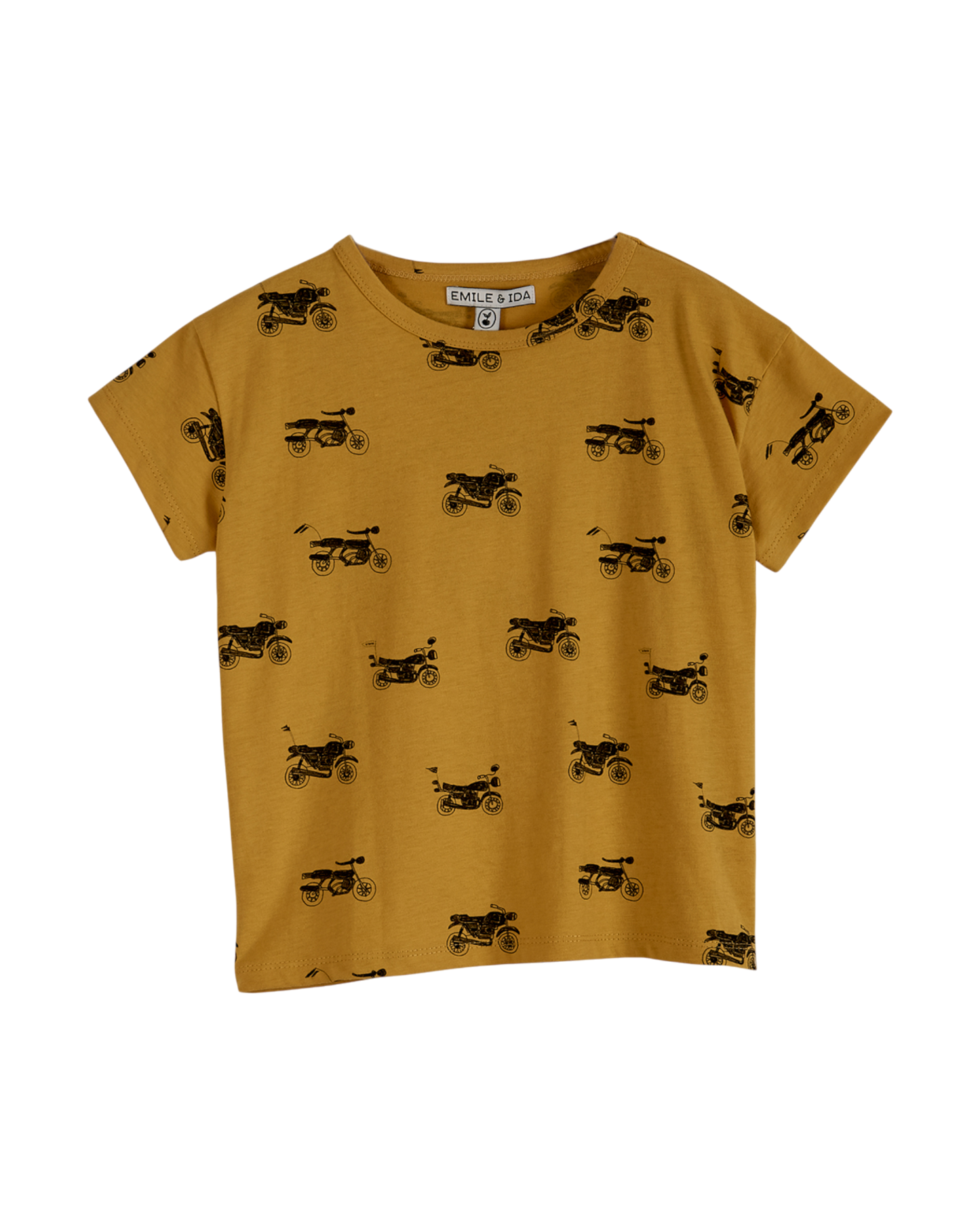 T-shirt coton bio moto jaune
