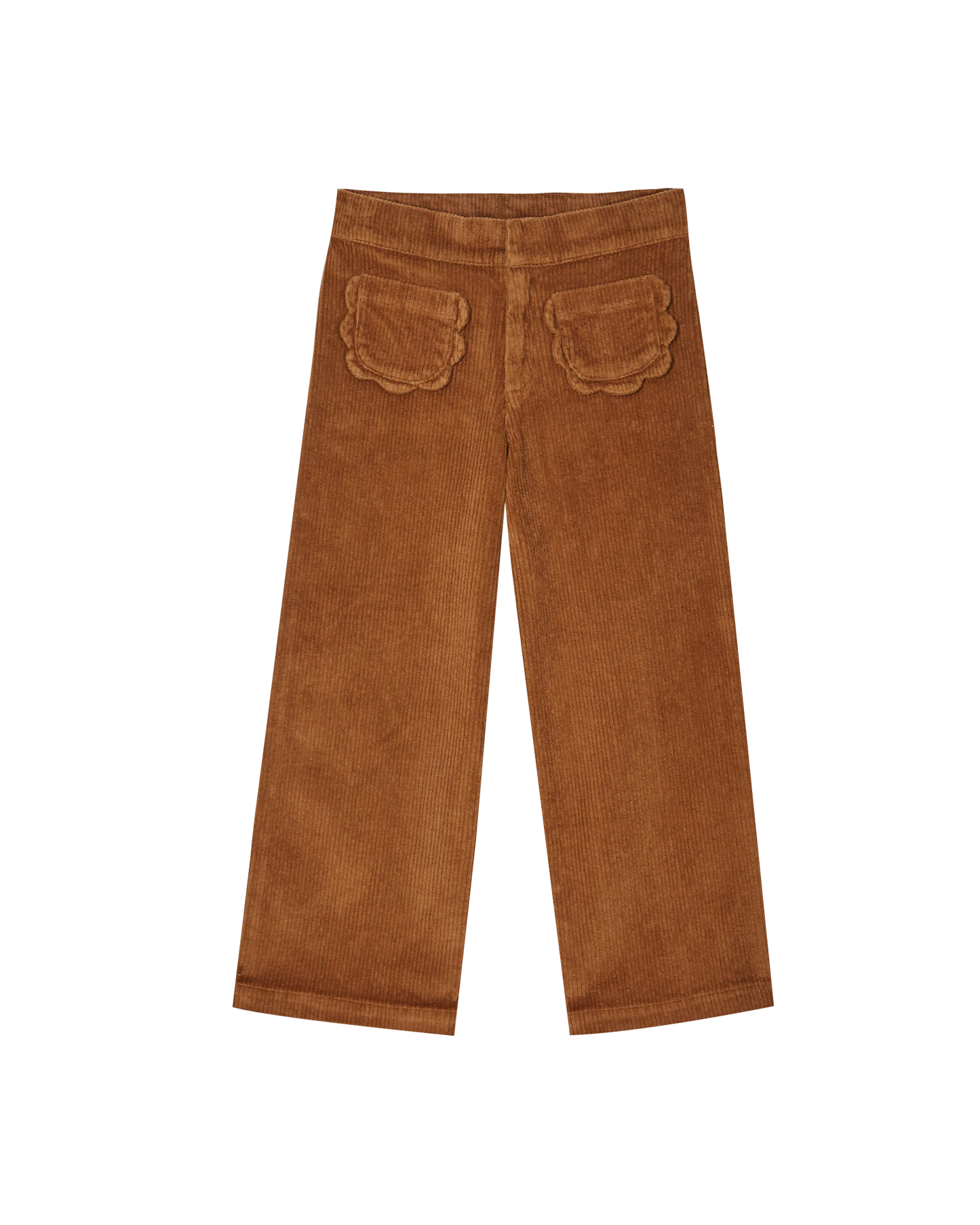 Pantalon poches fleurs noix