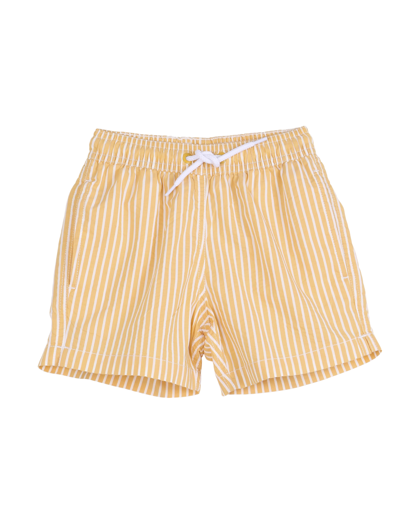 Short de bain rayé jaune