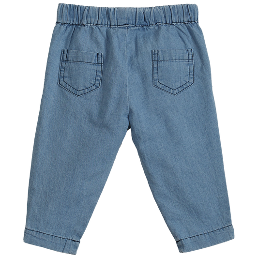 Pantalon chambray bleu
