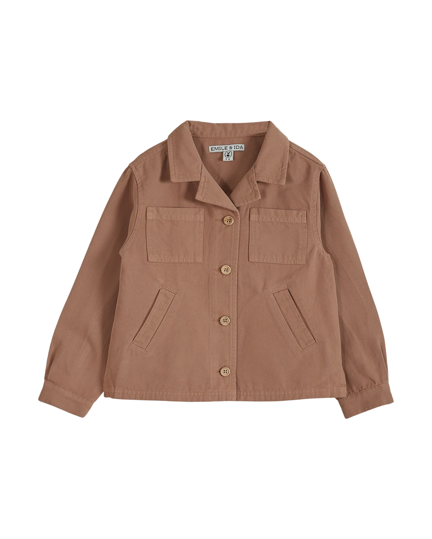 Veste toile de coton terracotta