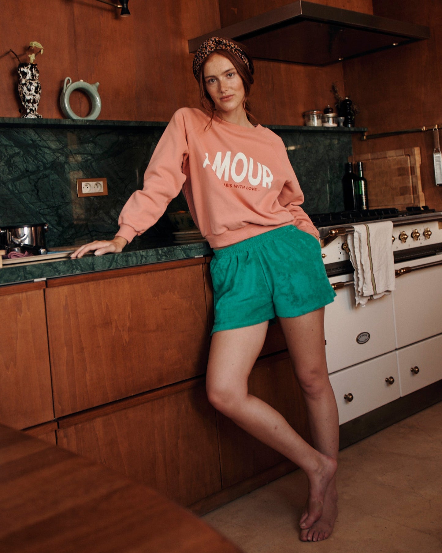 Short éponge uni haricot