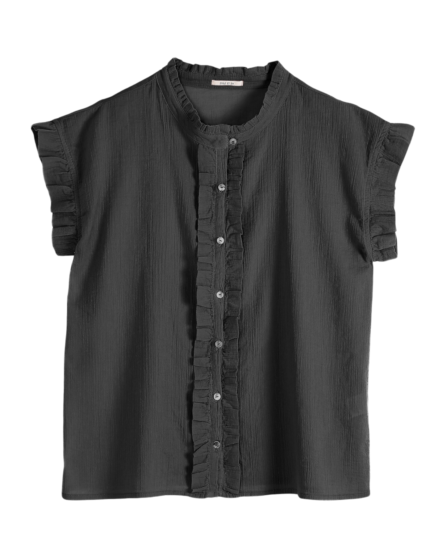 Blouse créponnée bitume