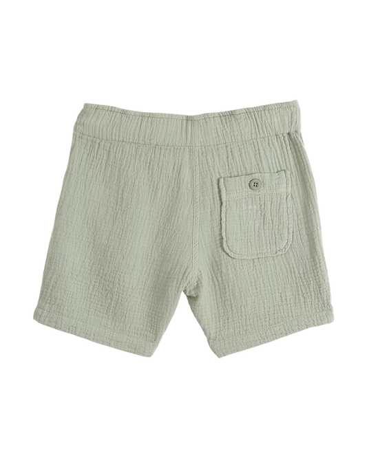 Bermuda gaze de coton kaki