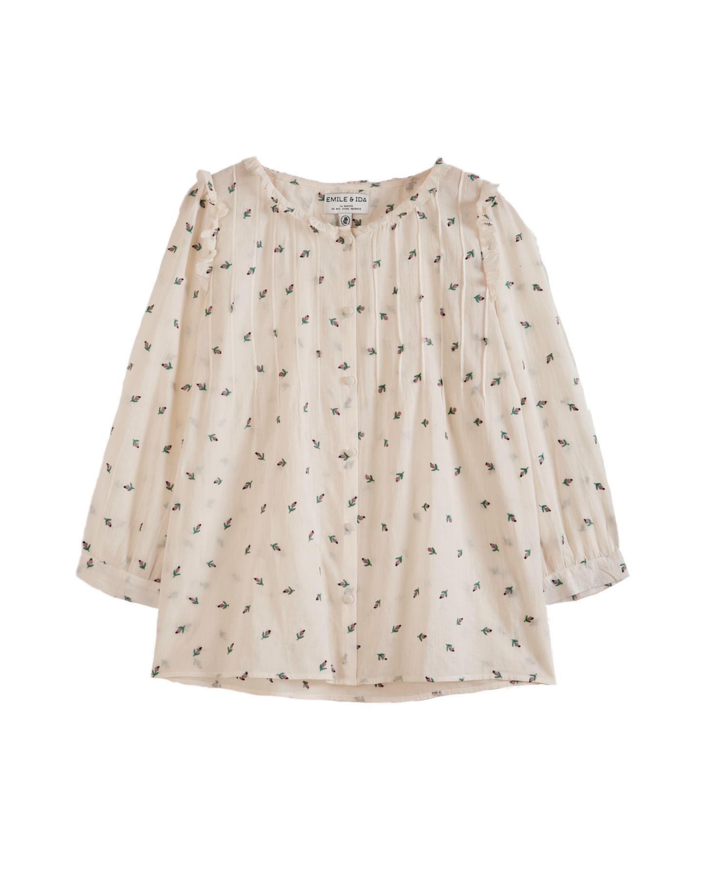 Blouse voile de coton écru