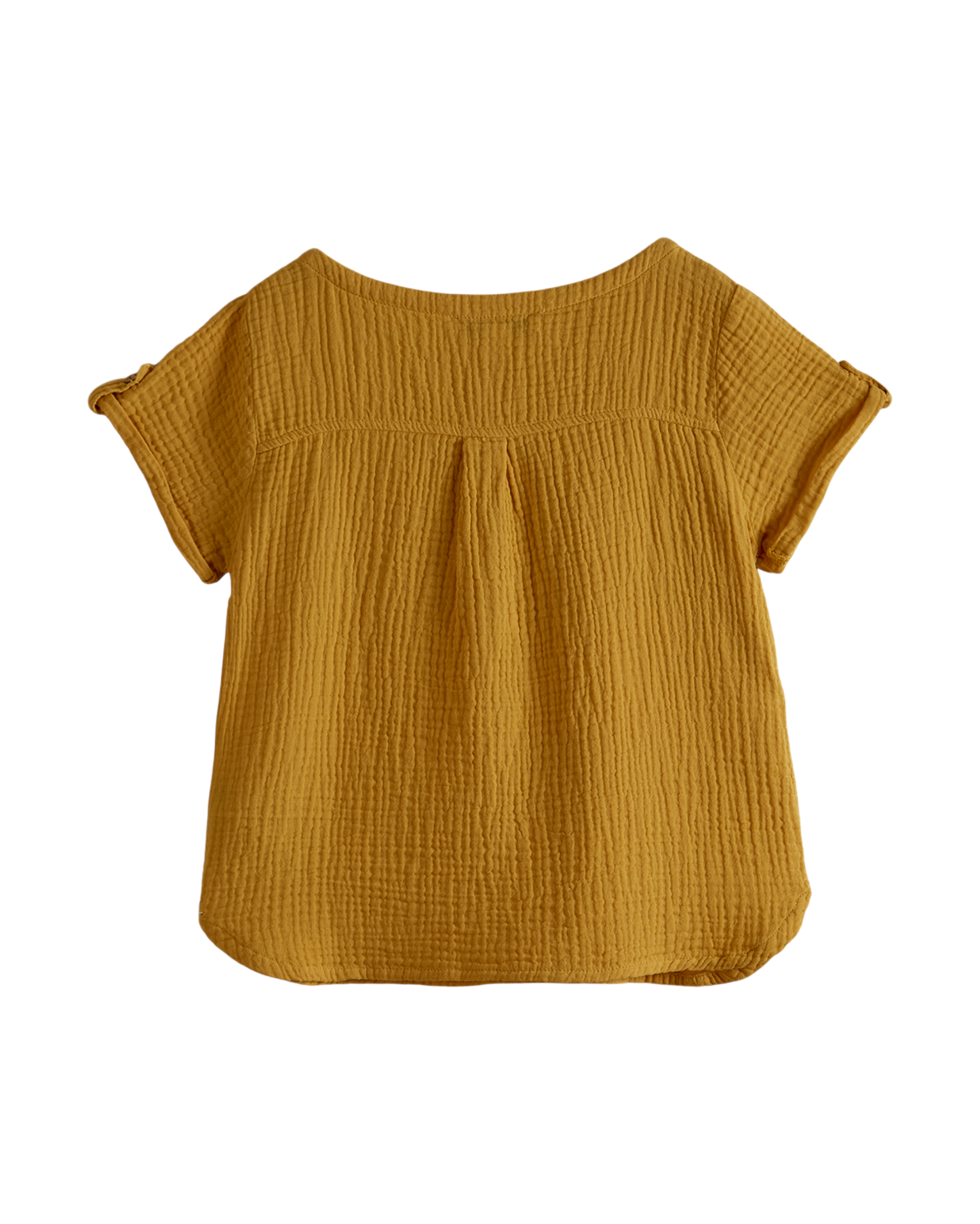 Kurta double gaze de coton jaune