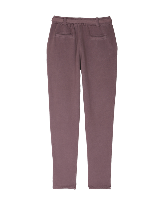 Pantalon en coton bio prune