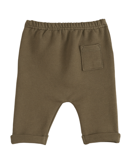 Pantalon coton bio kaki