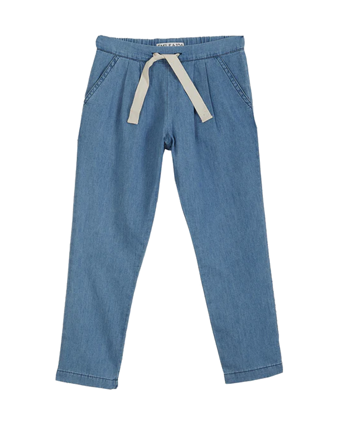 Pantalon chambray bleu