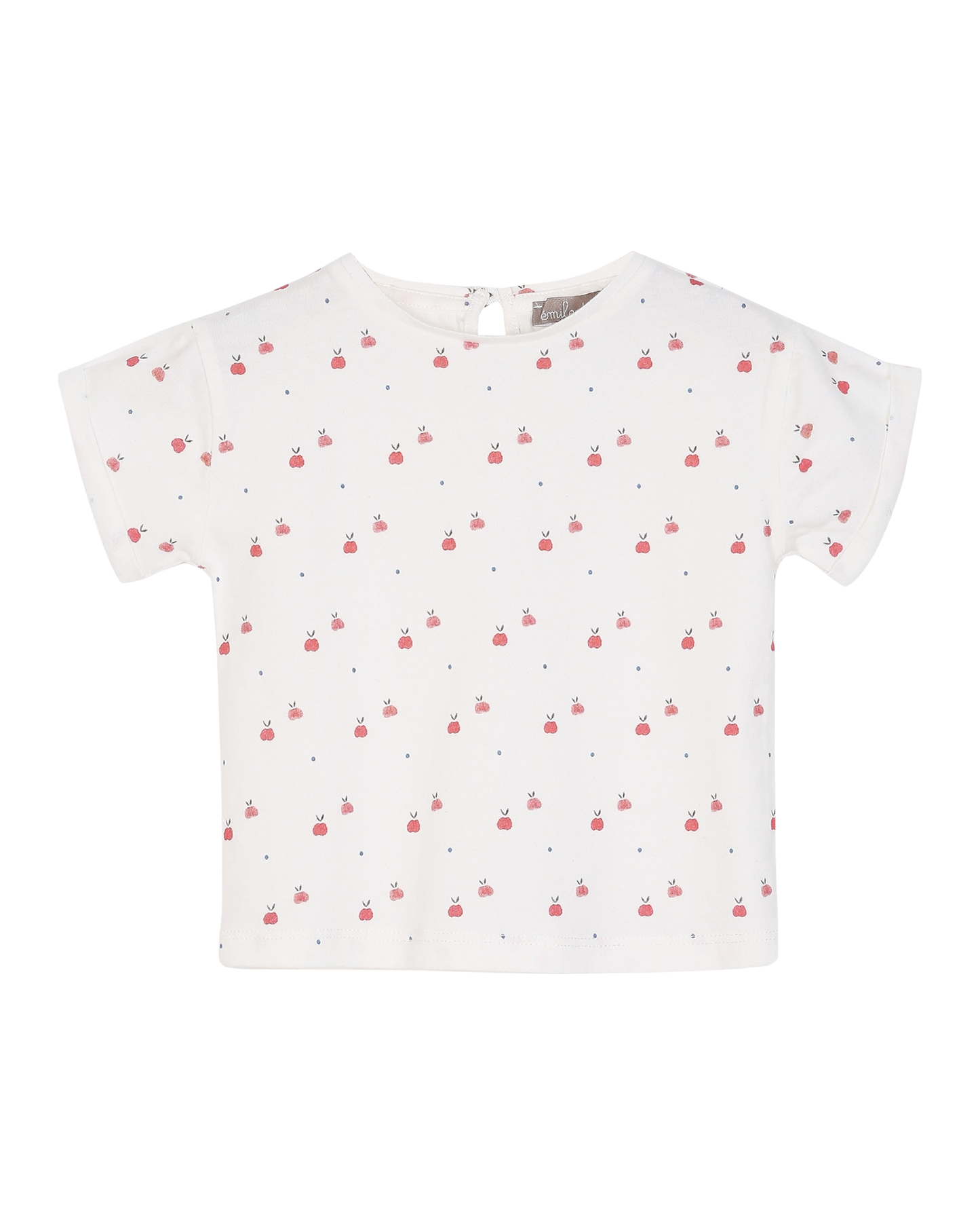 T-shirt écru pommes rouges