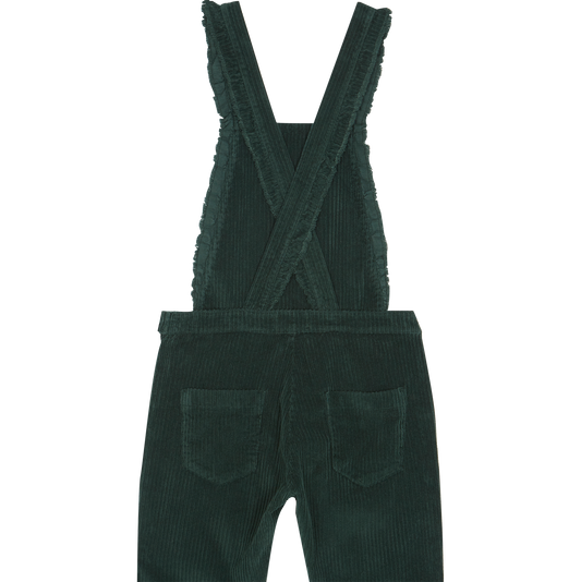 Salopette dos croisé velours de coton cèdre