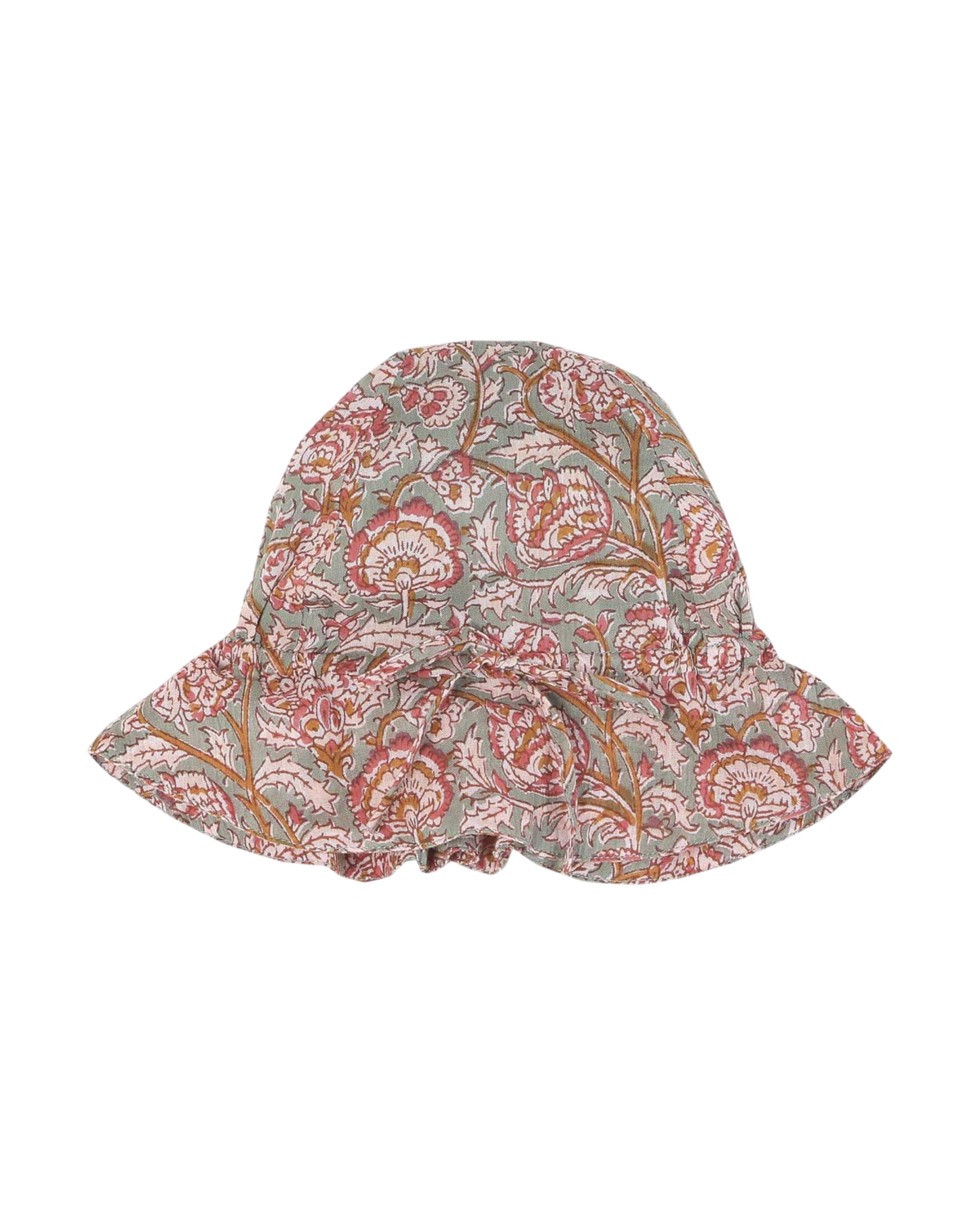 Chapeau à fleurs jade
