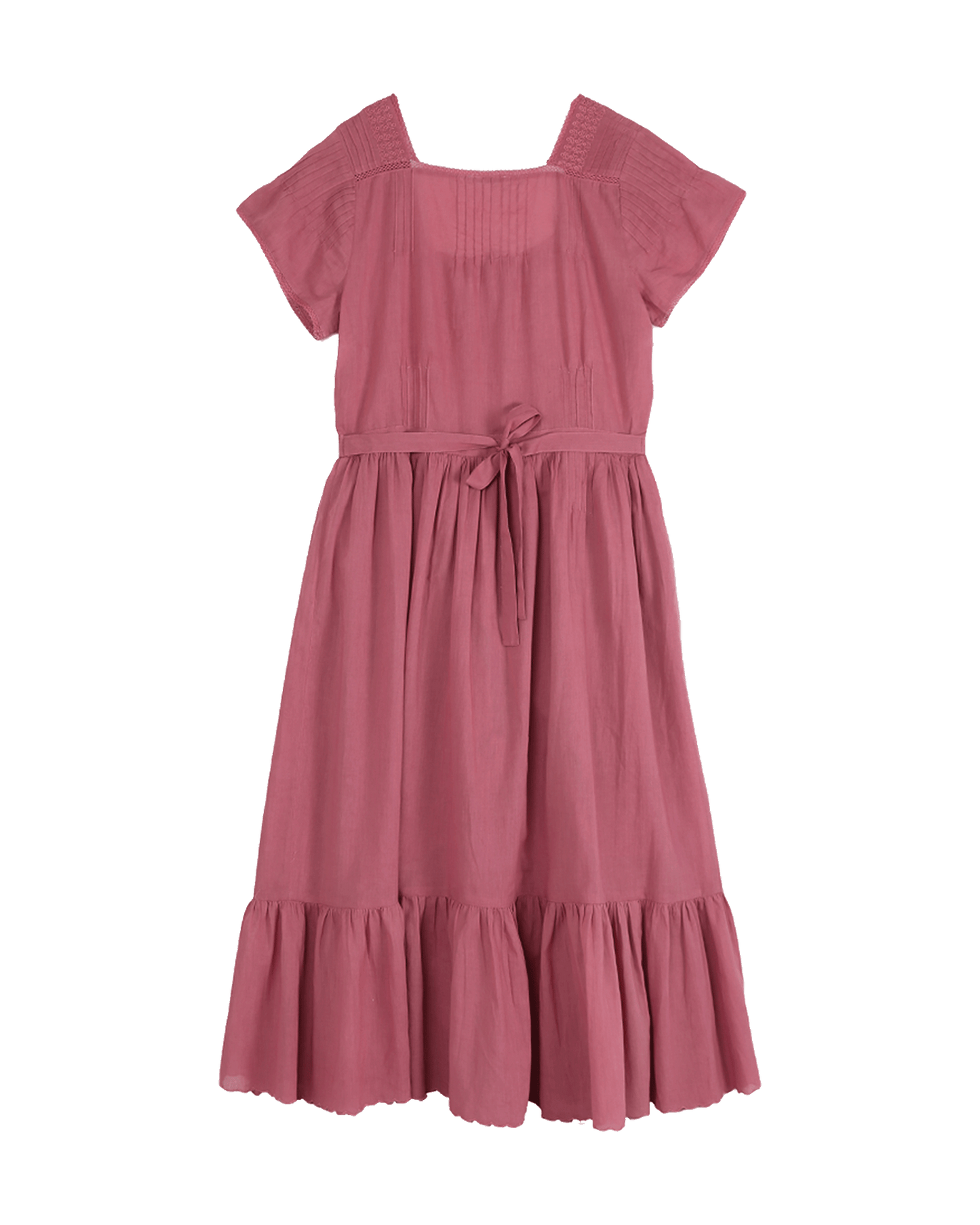 Robe chemisier longue vintage brique