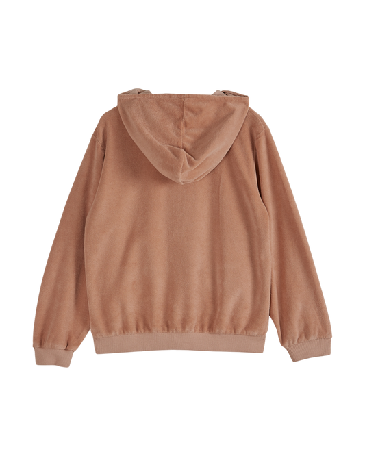 Sweat à capuche éponge rose