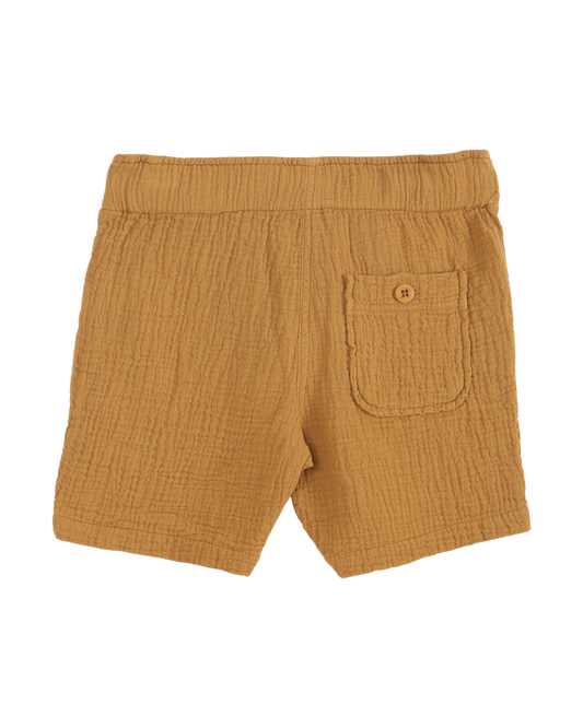 Bermuda gaze de coton caramel