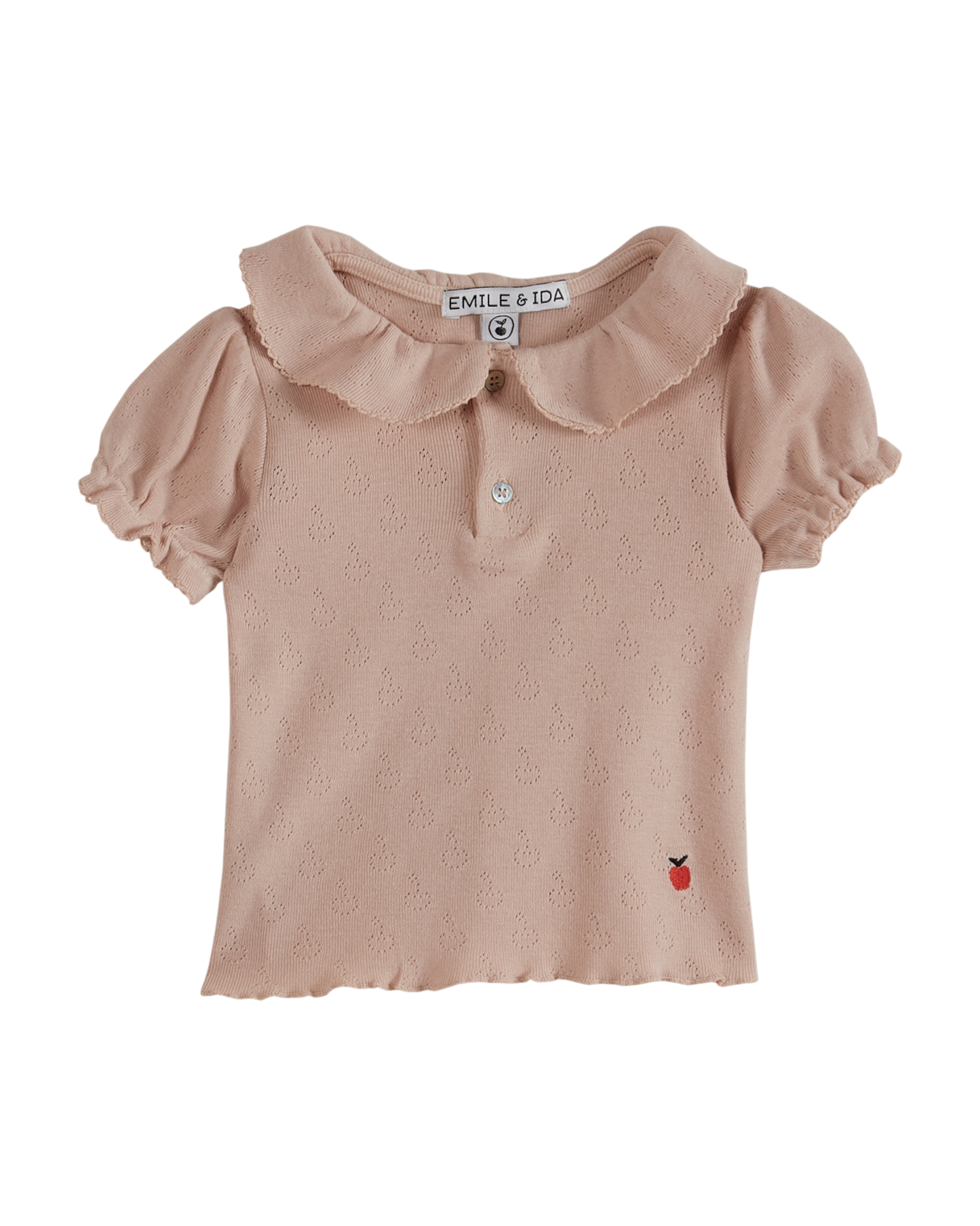 Polo jersey de coton modal rose