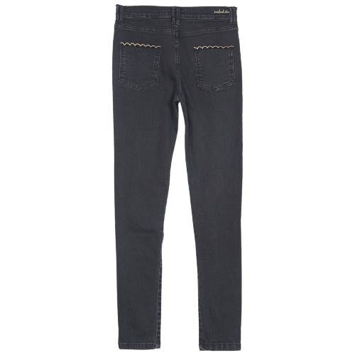 Pantalon slim denim stretch gris foncé