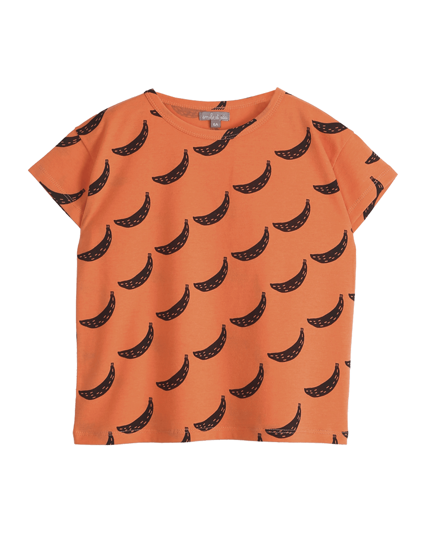 T-shirt coton bio bananes orange