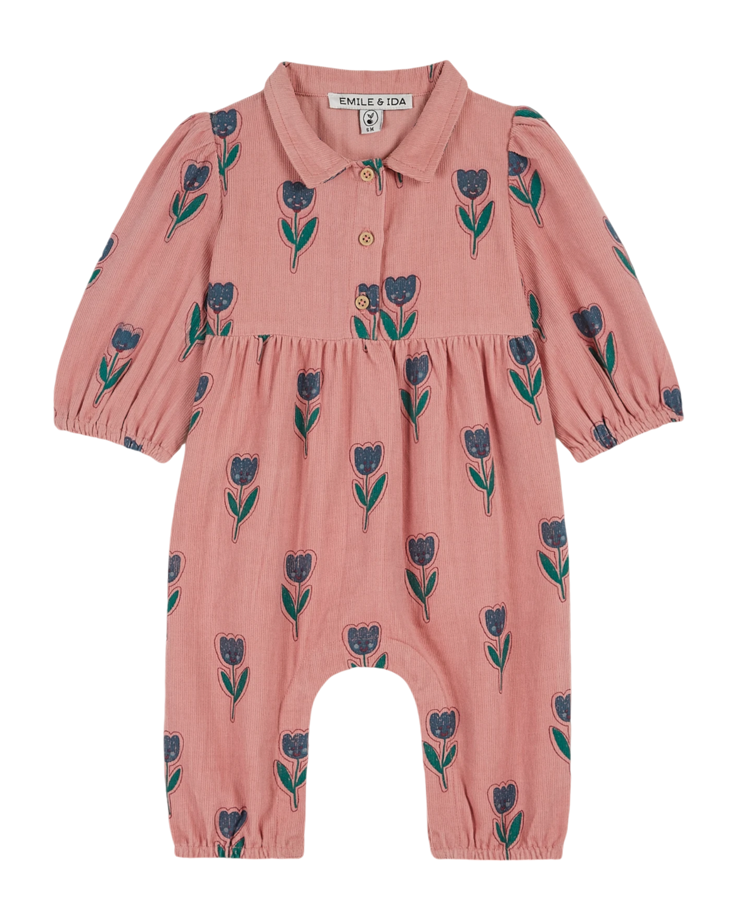 Combinaison velours tulipe blush
