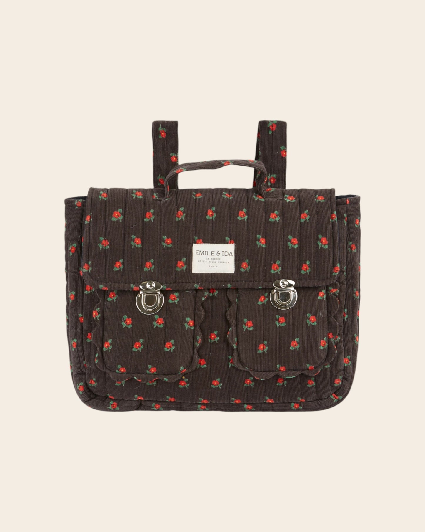 Cartable - Matelassé poppy noir