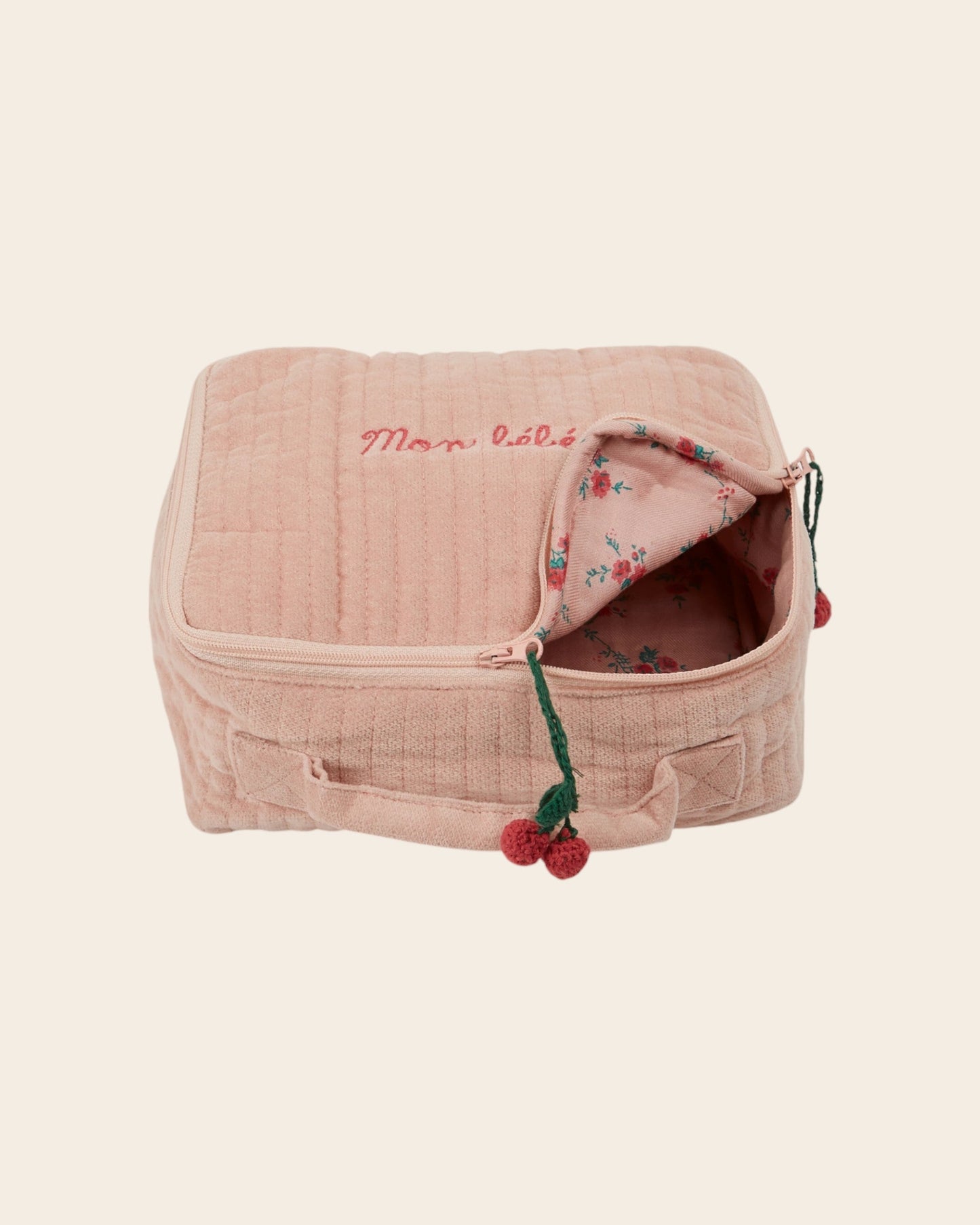 Vanity bébé - Velours rose