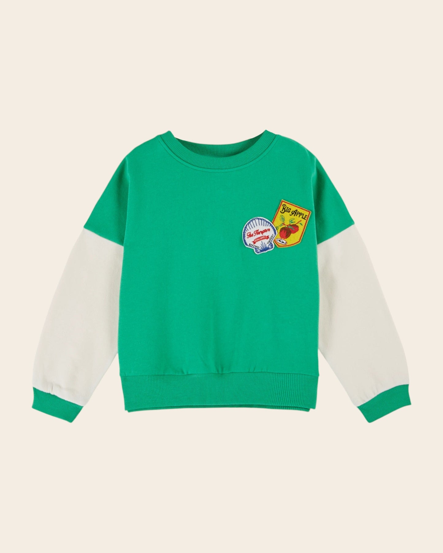Sweat - Badges coton bio vert
