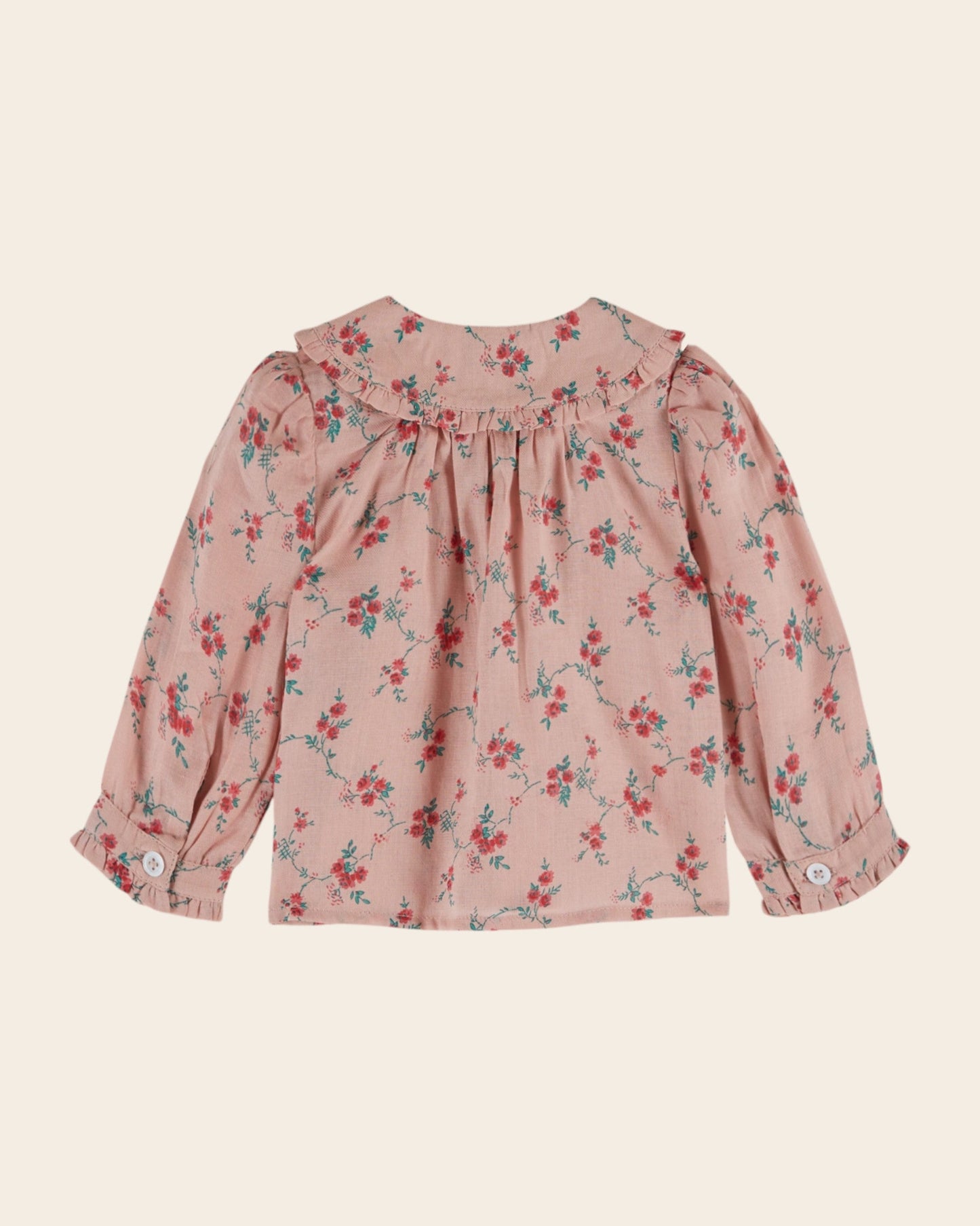 Blouse - Rose à fleurs rouges