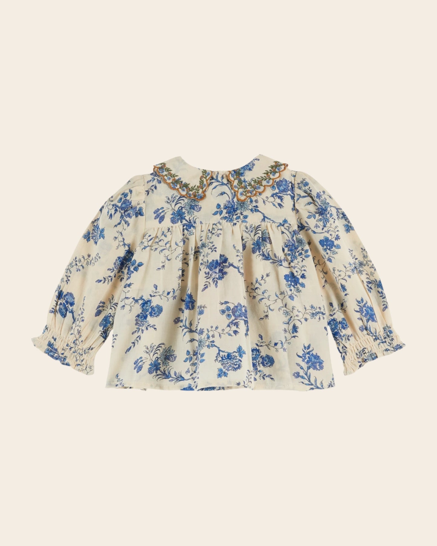 Blouse - Smocké orchid bleu