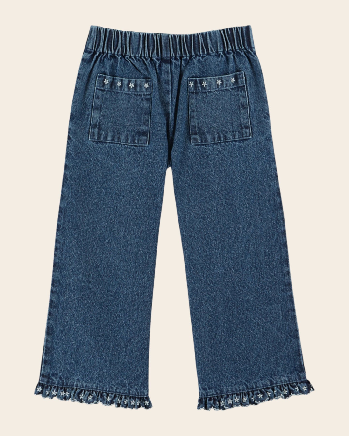 Pantalon à pont - Brodé denim