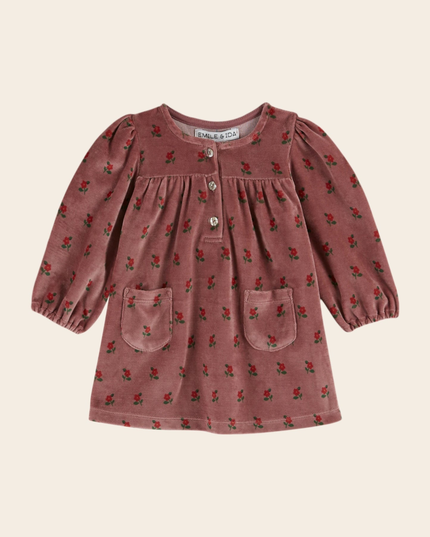 Robe - Velours poppy violine