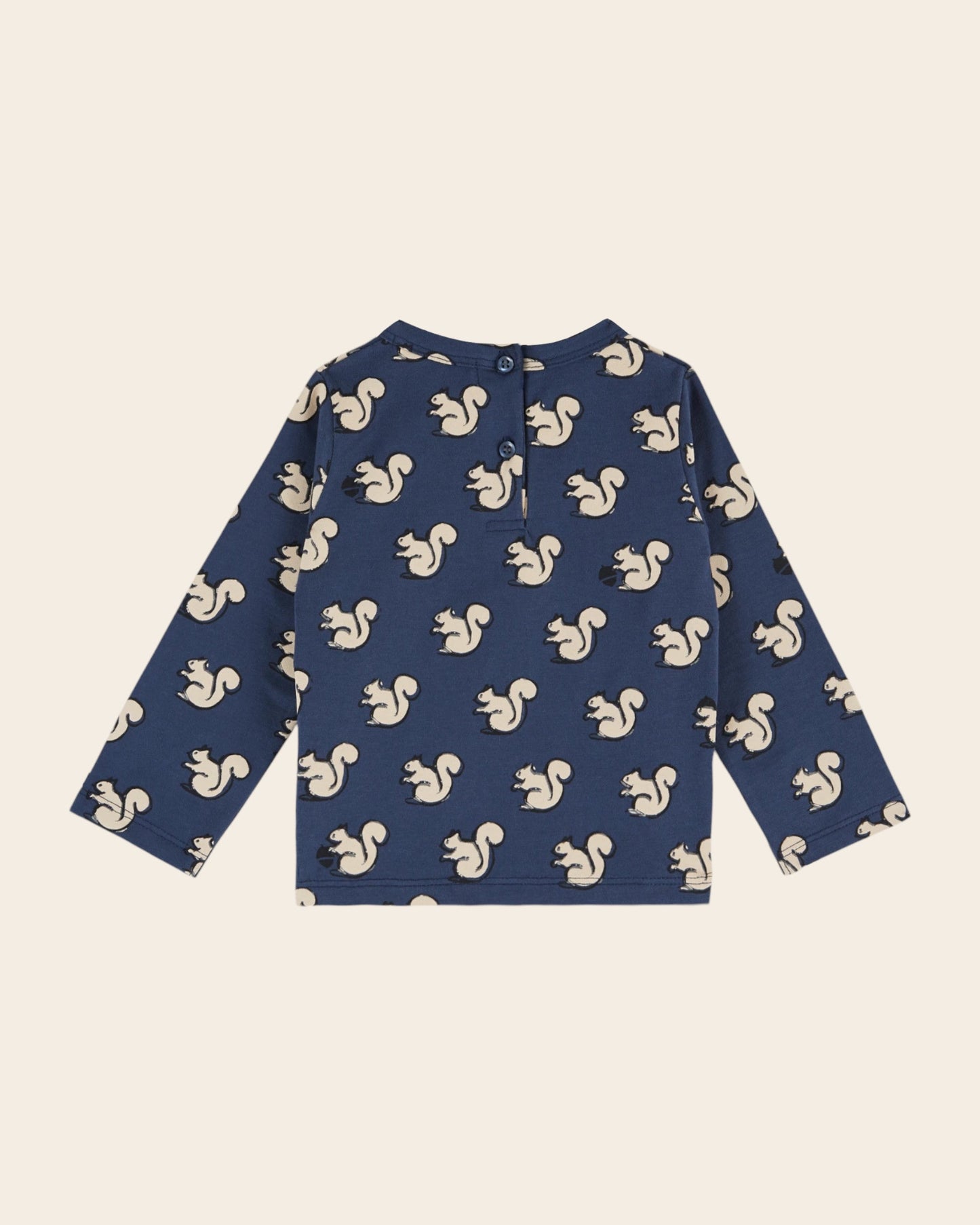 T-shirt - Écureuils coton bio bleu nuit