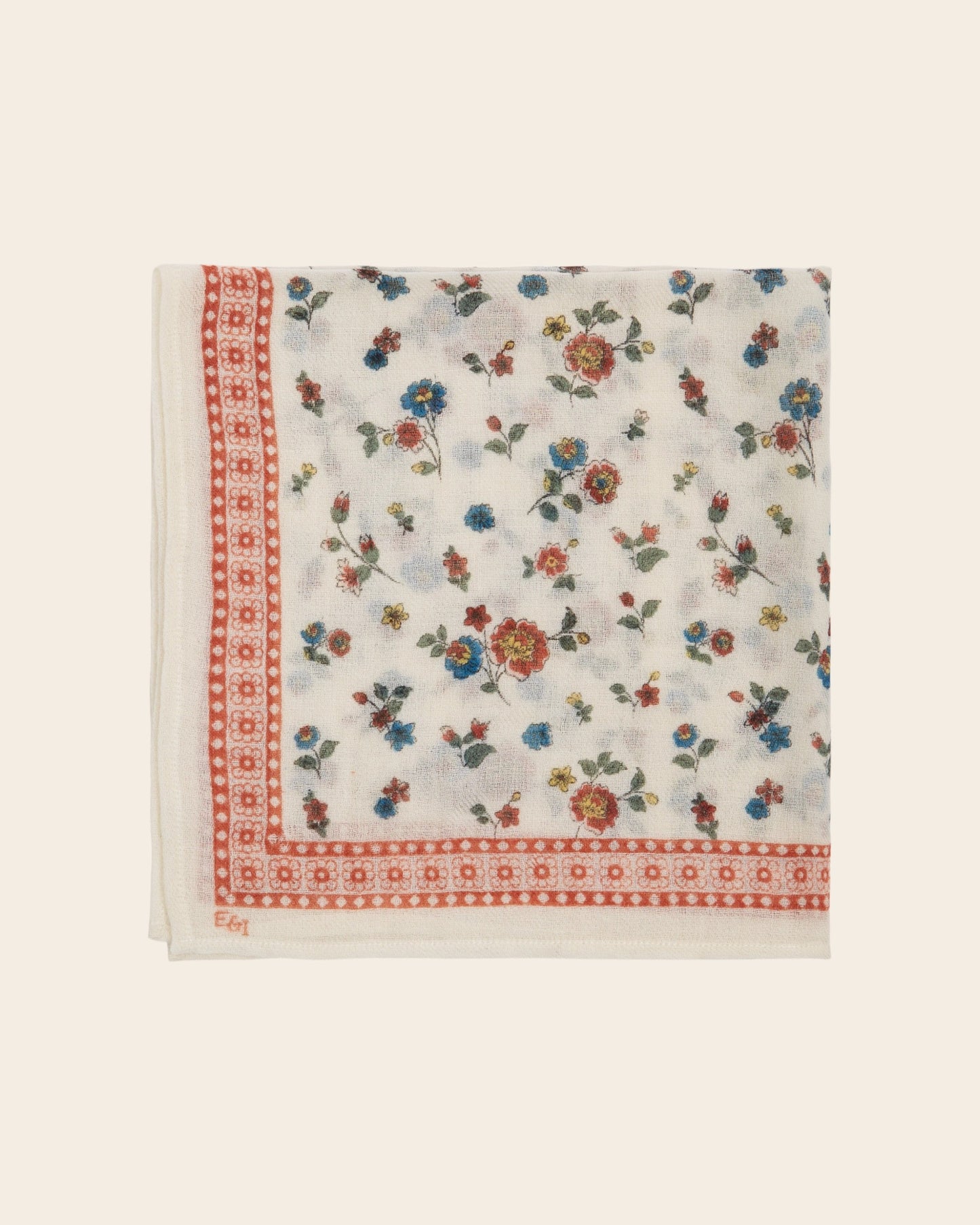 Foulard - Fleurs camélia 50 x 50 cm