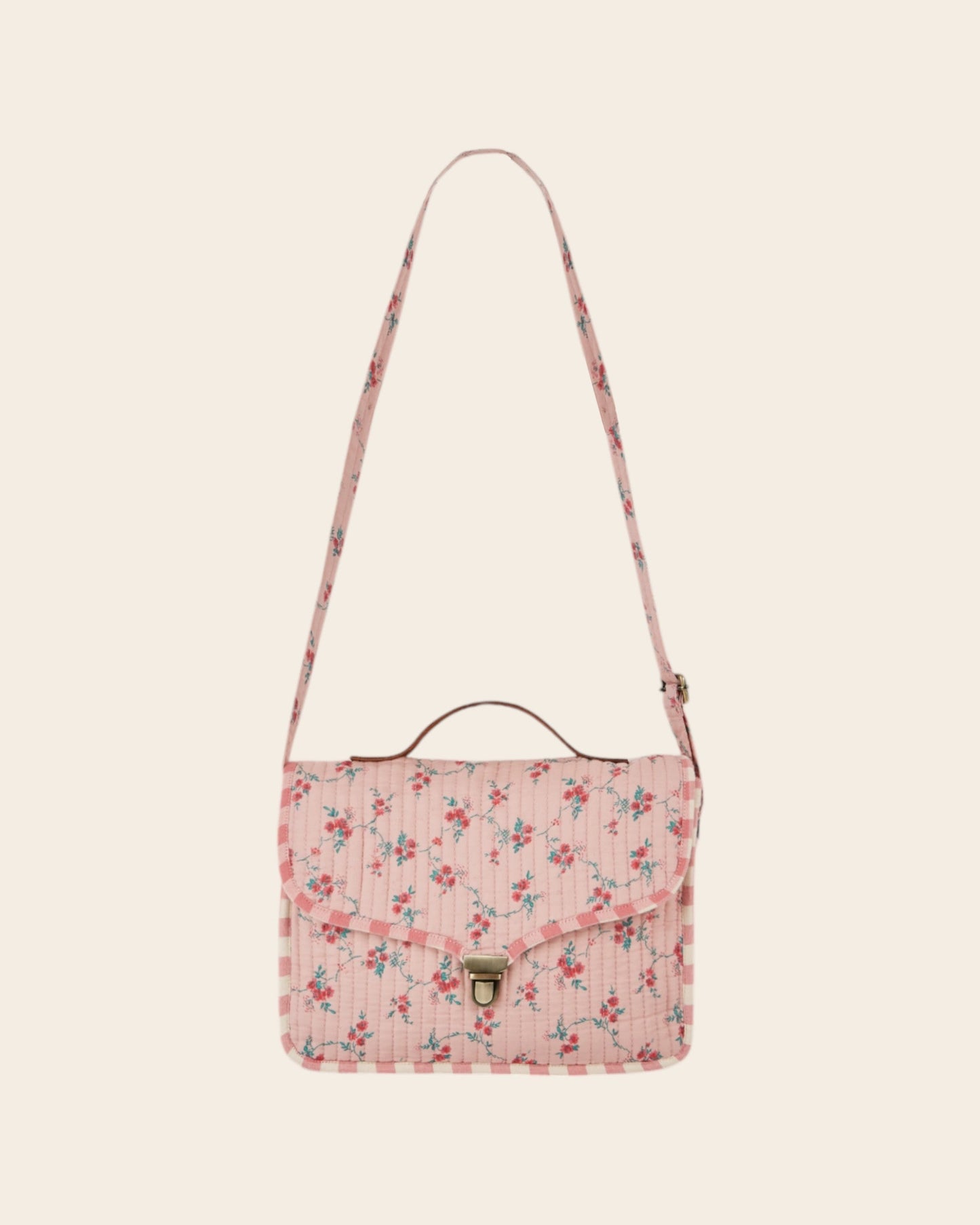 Cartable matelassé aster rose
