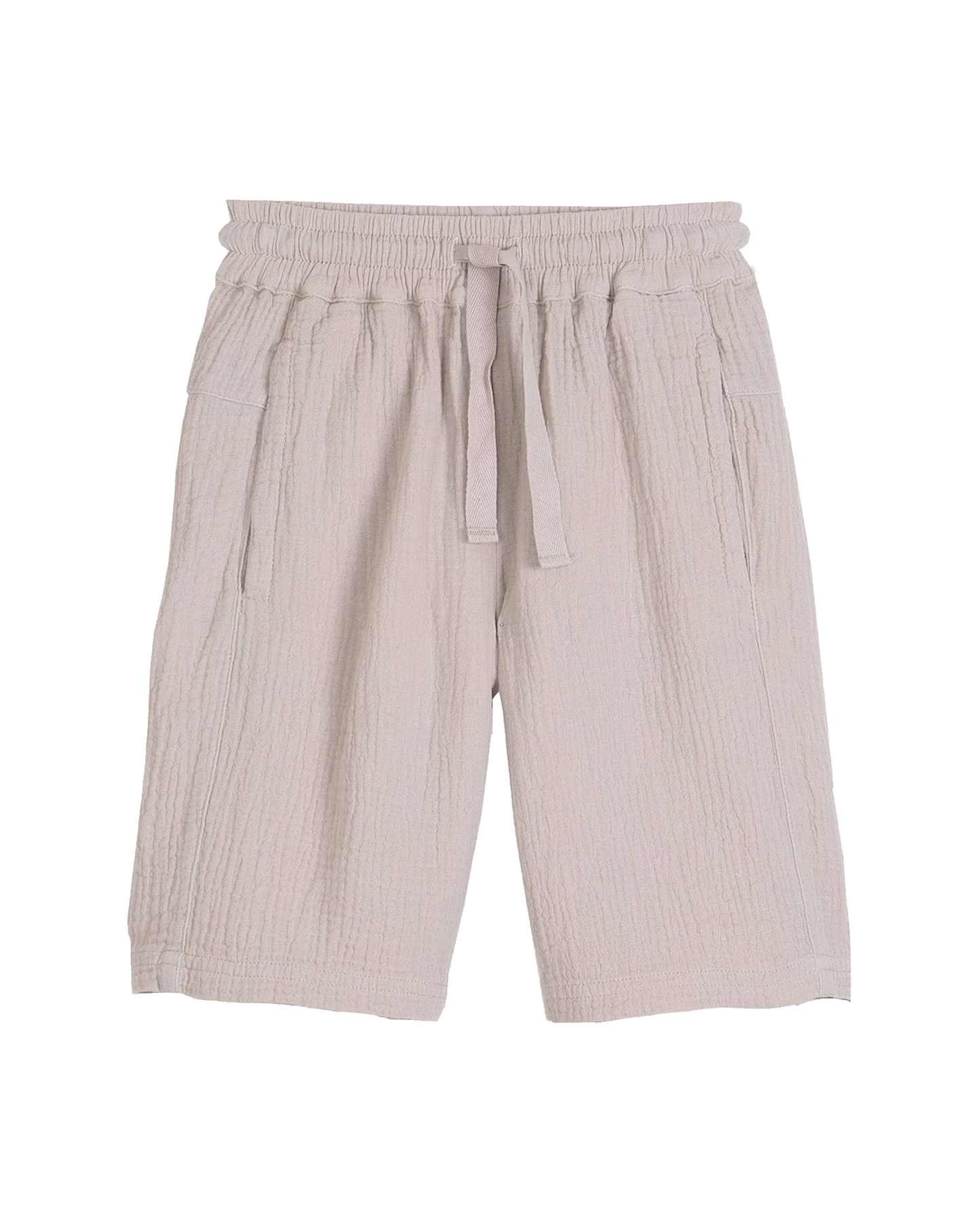 Bermuda en double gaze de coton mastic