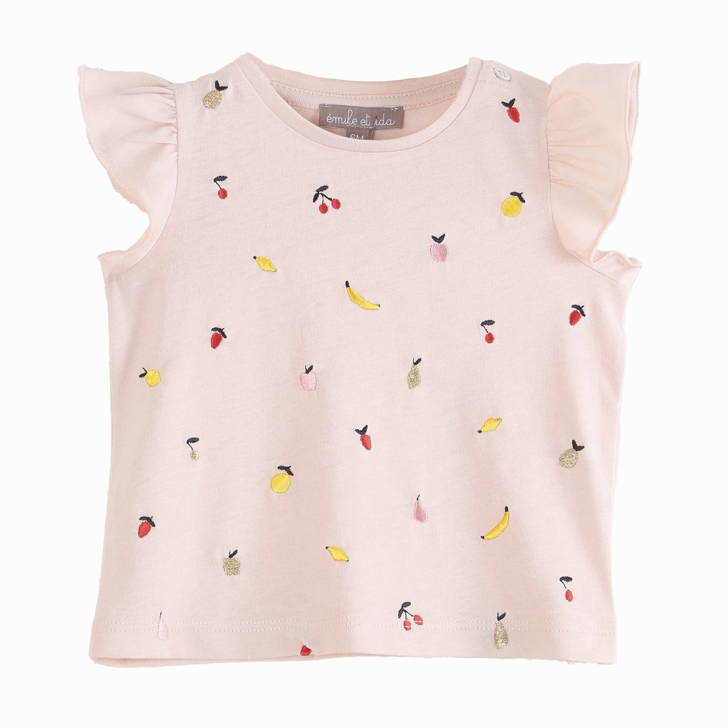 Tee shirt brodé nude