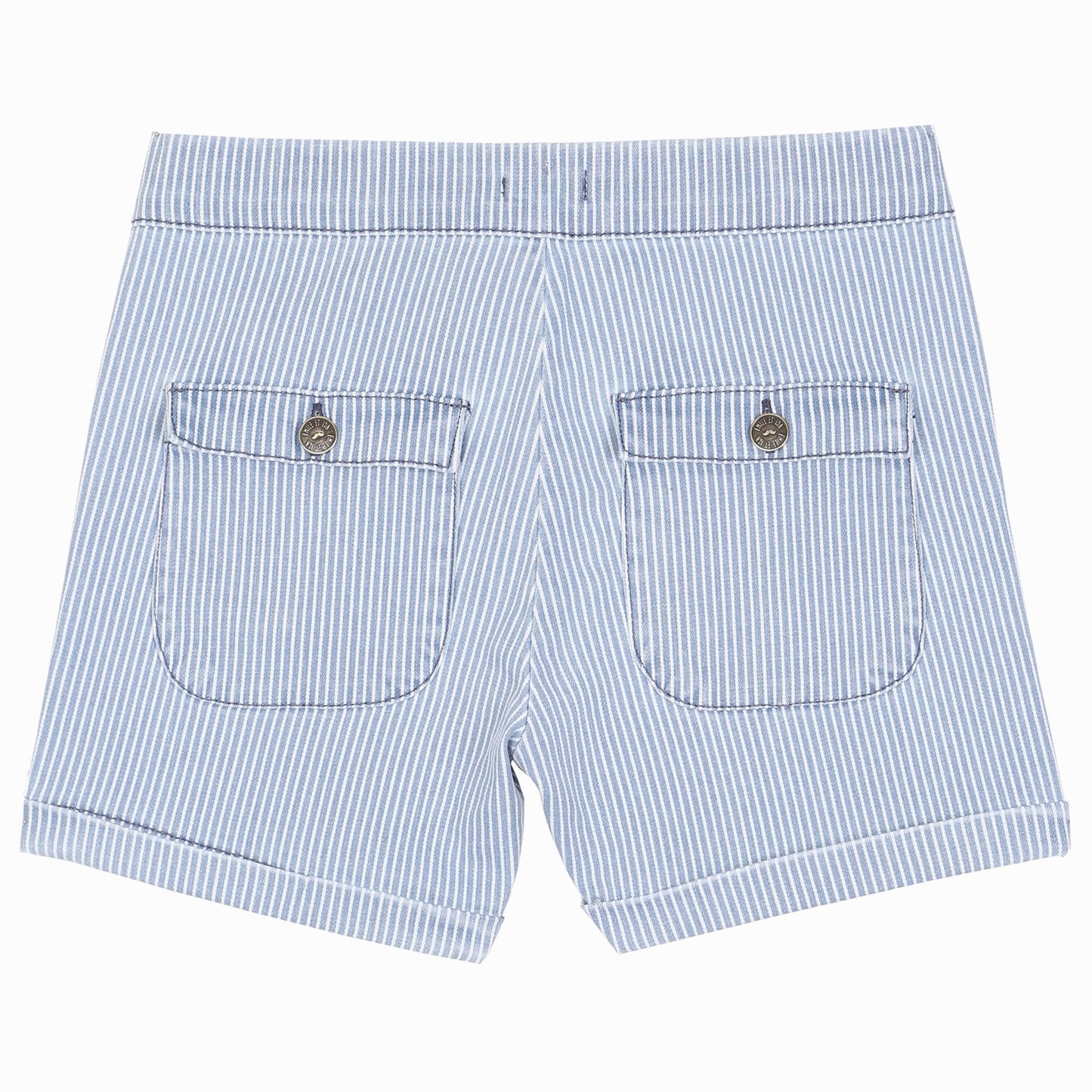 Short rayé denim