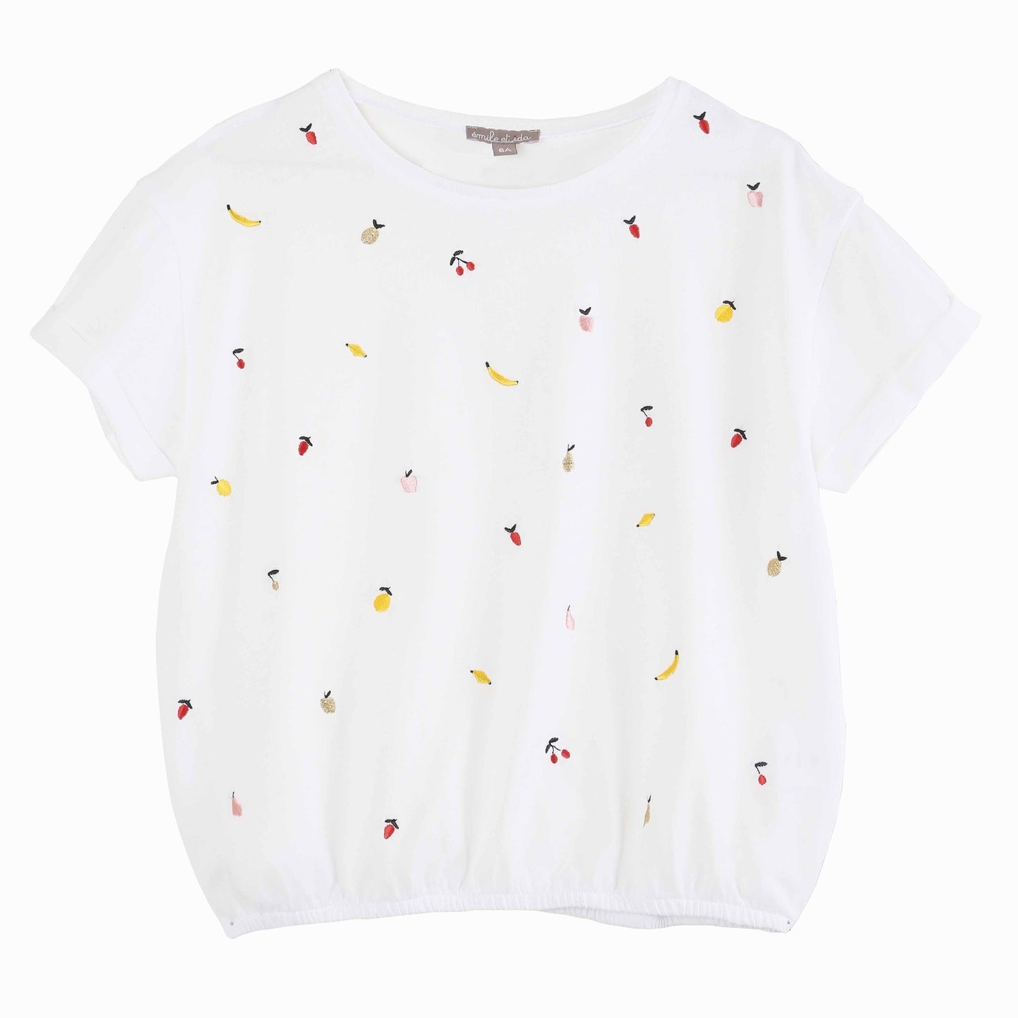 Tee shirt brodé écru
