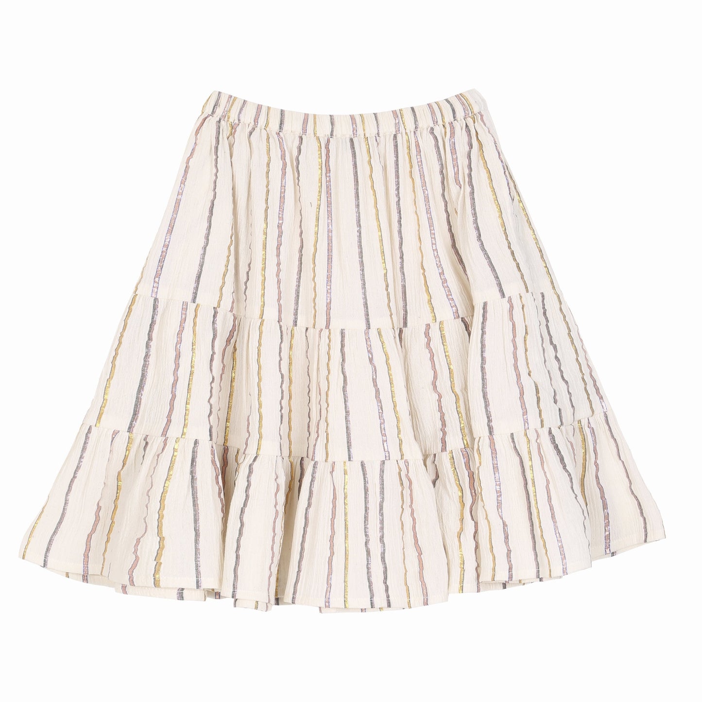 Jupe écru lurex en crépon