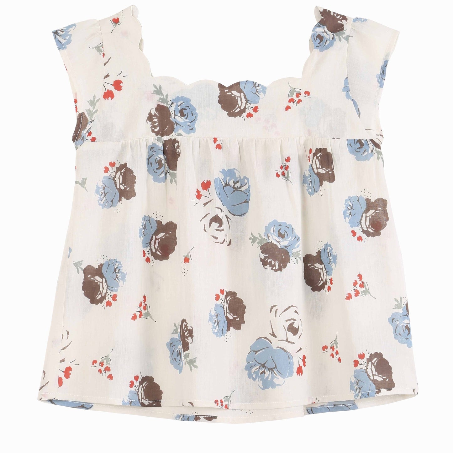 Blouse imprimée écru