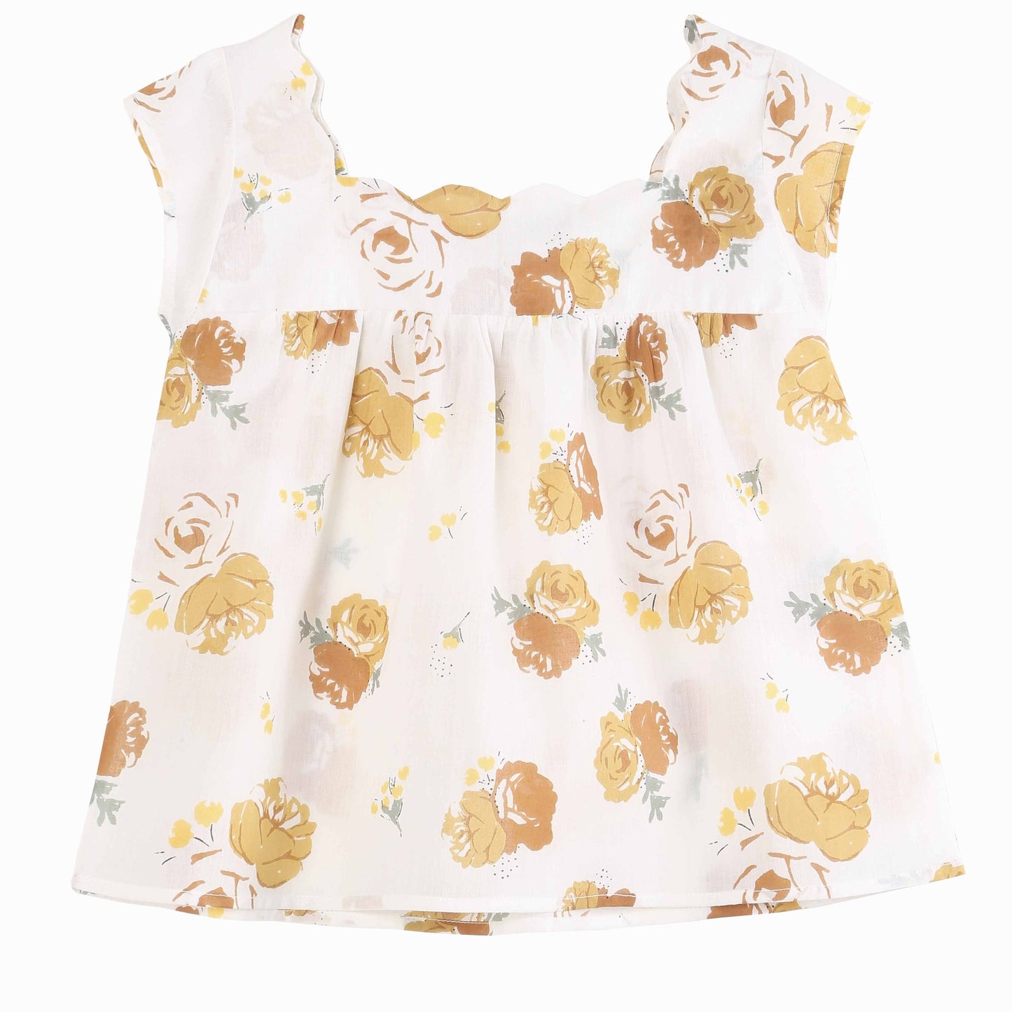 Blouse imprimée écru