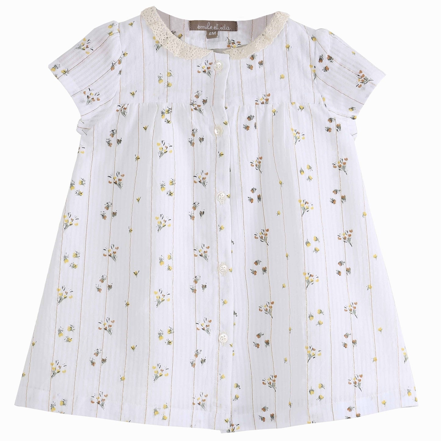 Robe imprimée écru