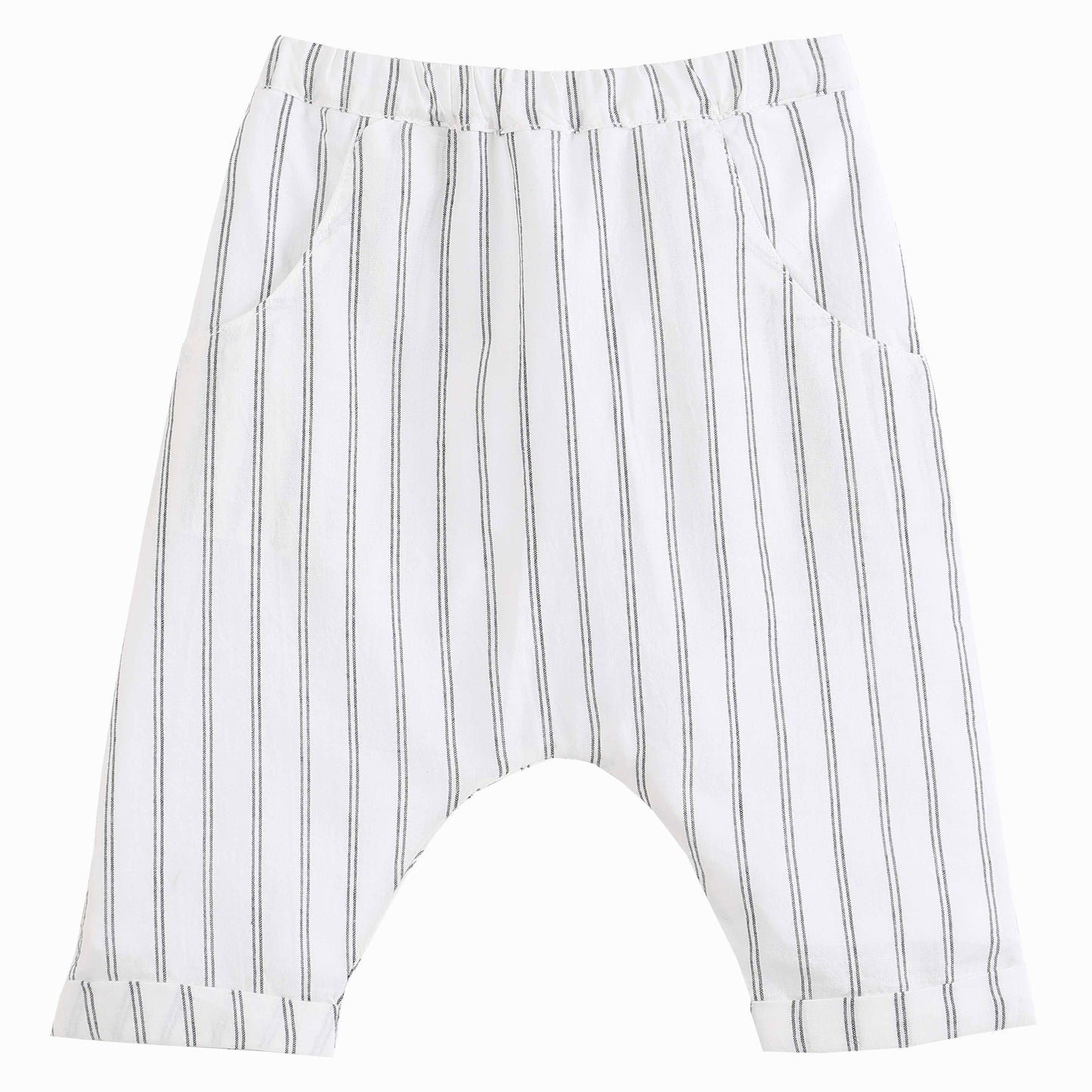Pantalon rayé gris