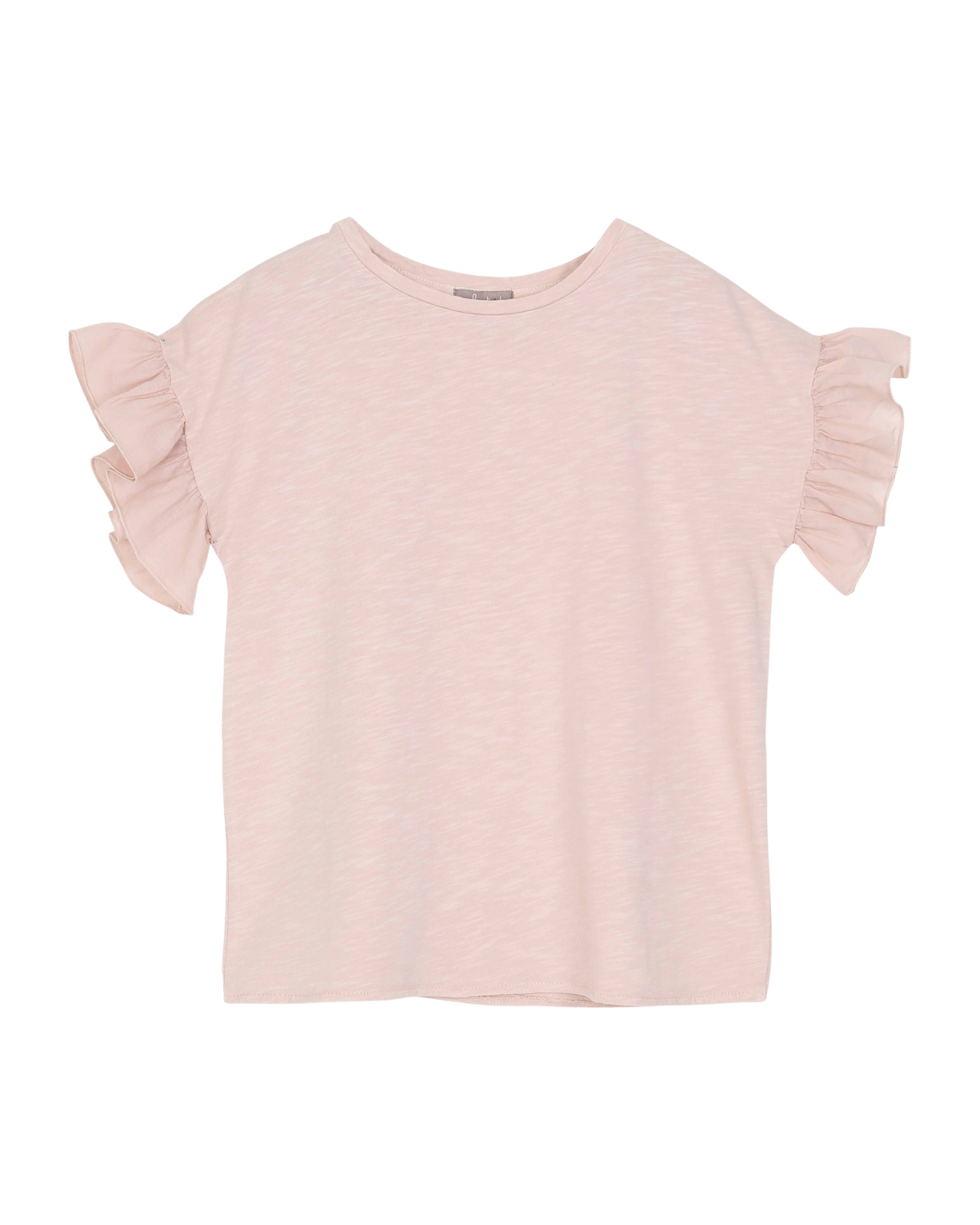 Tee shirt à volants nude